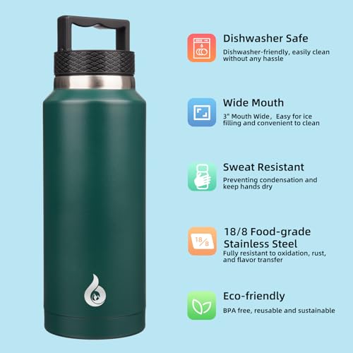 Image of BJPKPK 36oz Insulated Water Bottle Stainless Steel Water Bottle with Handle
