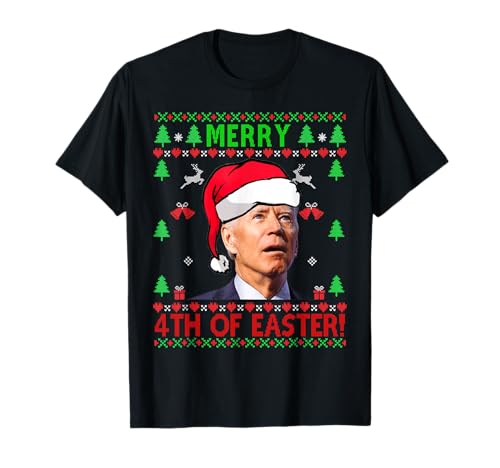 Frohe 4. Ostern Lustiger Joe Biden Weihnachtspullover T-Shirt
