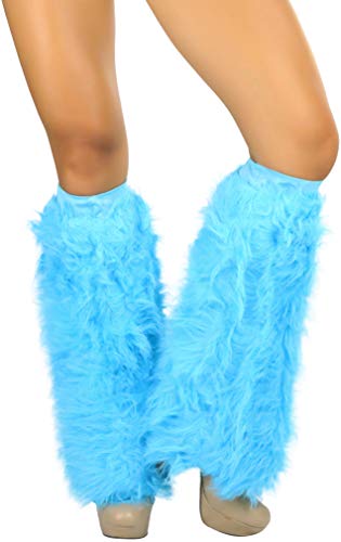 Image of ToBeInStyle Women's Faux Vibrant Fur Retro Daring 60' Inspired Ravewear Knee High Leg Warmers
