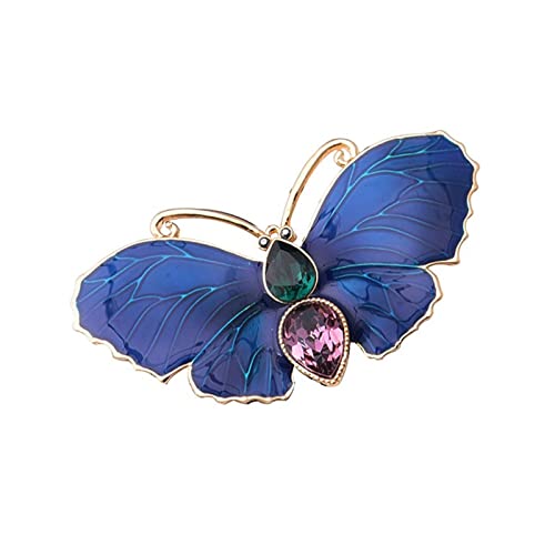 Broche papillon cristal vintage pour costume manteau et robe chic de femme