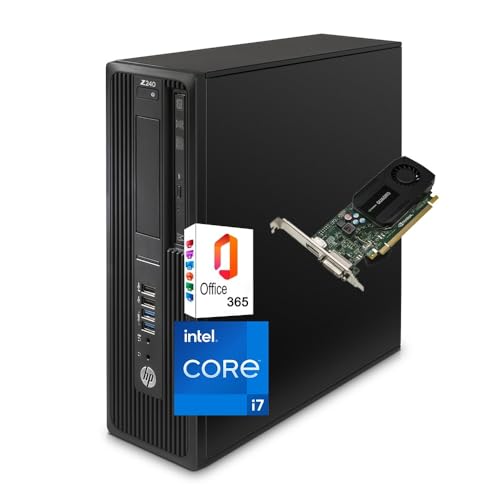 Immagine prodotto: HP Workstation Z240 SFF PC Computer Desktop, Processore core i7-6700, Memoria Ram 32GB, Disco SSD 512, SCHEDA VIDEO NVIDIA k420 2GB, WIN 11 PRO + OFFICE 365