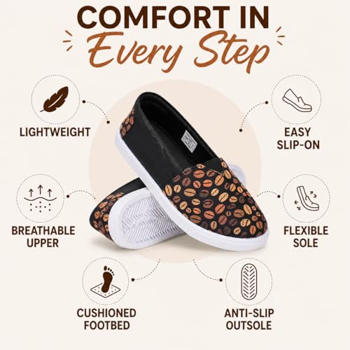 Image of TRASE Women Lightweight Slip-on Bellies | Comfortable Fabric Flats for Everyday Walking | Soft Insole | Flexible Anti-Skid Sole | Casual Printed Shoes
