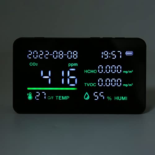 Luchtkwaliteitsmonitor, CO2-detector Binnenshuis Hoge Nauwkeurigheid Laag Verbruik voor School - Afbeelding 5