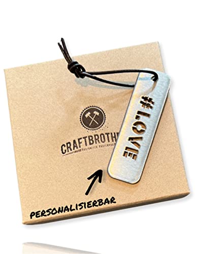 Craftbrothers® Schlüsselanhänger Individualisiert| Personalisierter Schlüsselanhänger | Persönliches Geschenk Aus Sorgsamer Handarbeit | Made In Germany (personalisiert) Cover