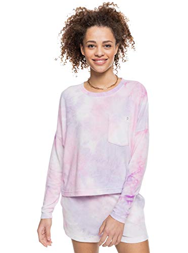 Roxy Womens Sunshine Spirit Cosy Long Sleeve Tie-Dye Top Pullover Sweater, Orchid Petal No Flowers Fly T, Large Us #TOP7