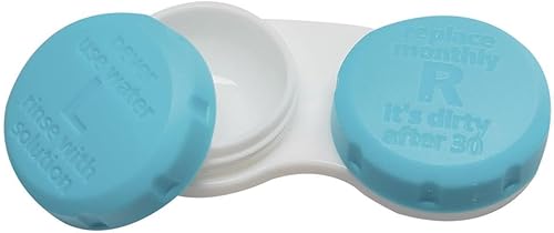 Miniatura 6 de Paquete de 14 cajas coloridas para lentes de contacto, kit de almacenamiento de remojo, envuelto individualmente (14)