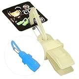 OUROBOROS ウロボロス クリップ 蓄光 光る 防災 停電 グッズ マルチクリップ 強力 固定 日本製 (ブルー,1個)