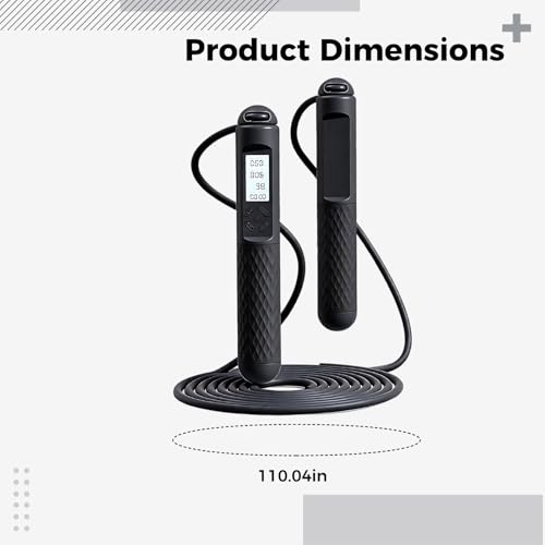 Cuerda de saltar inteligente con cable de acero pesado y contador de calorías digital 6