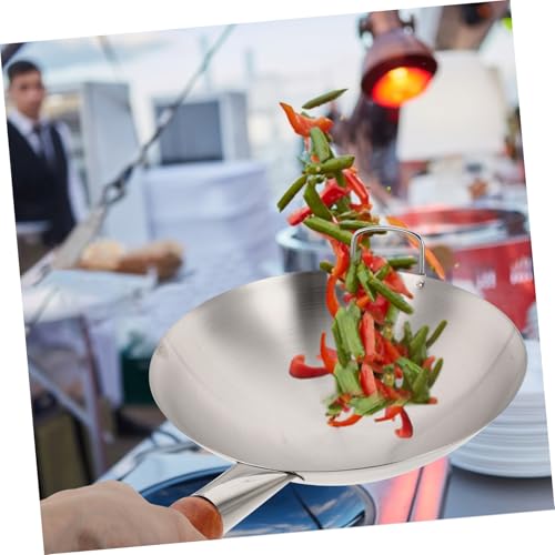 Wok de acero inoxidable Cabilock con mango ergonómico miniatura 6