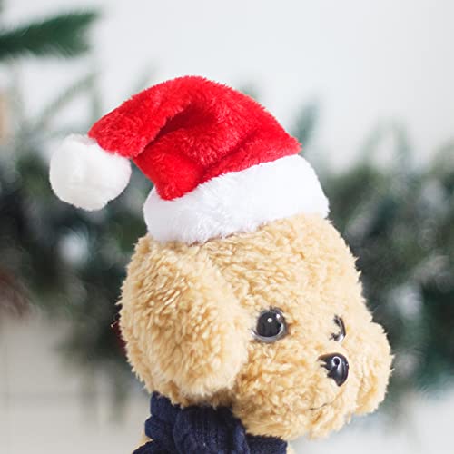 Disfraz para mascota con gorro navideño rojo ajustable miniatura 6