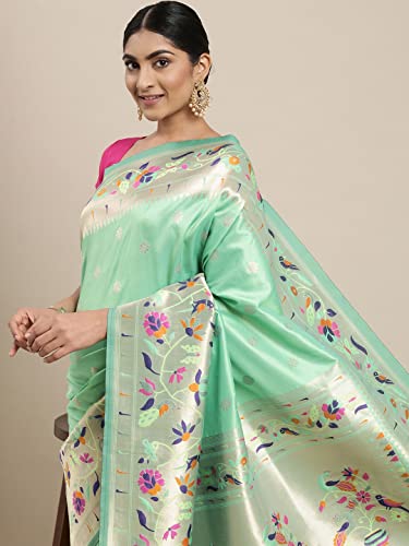 Pandadi Saree green paithani silk saree – image 4