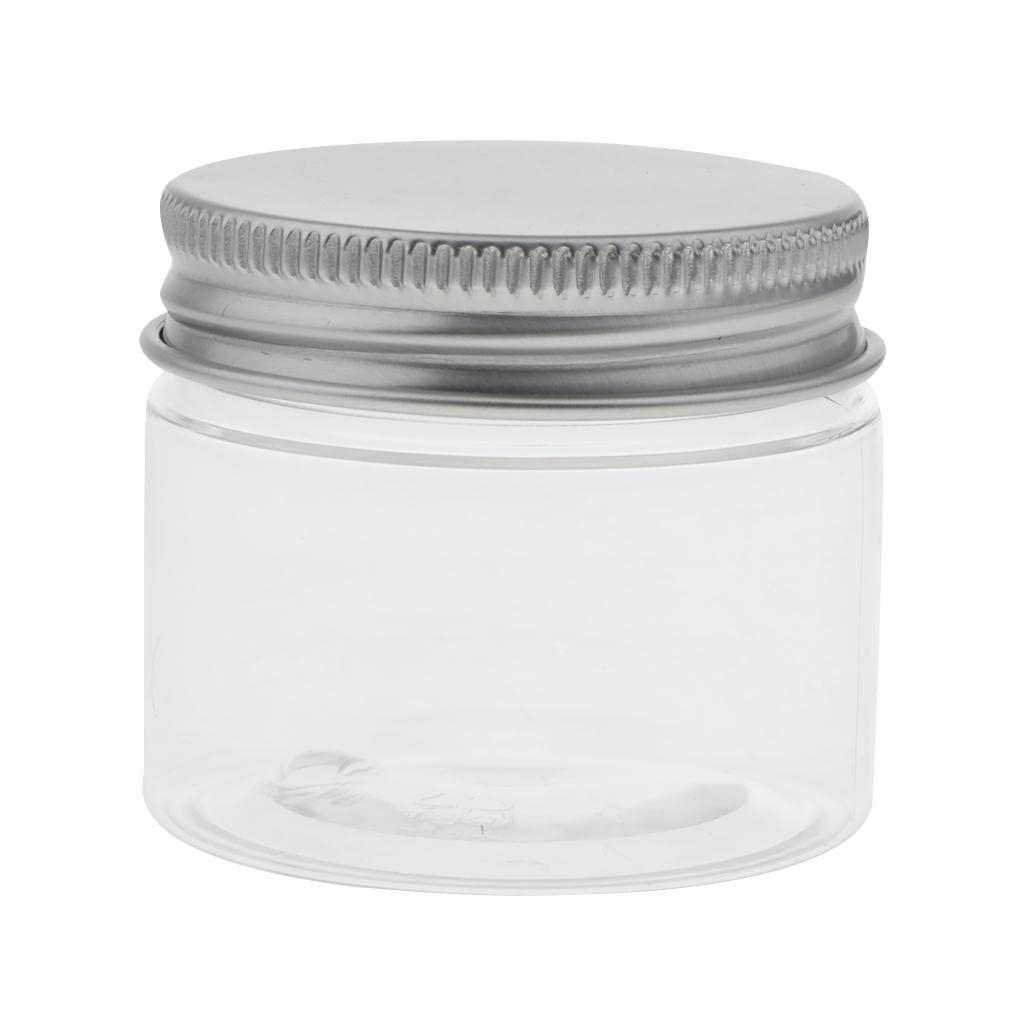 Atorse® 10pcs empty cosmetic pots lip balm container jar aluminum cap tins 50ml Atorse® 10pcs empty cosmetic pots lip balm container jar aluminum cap tins 50ml