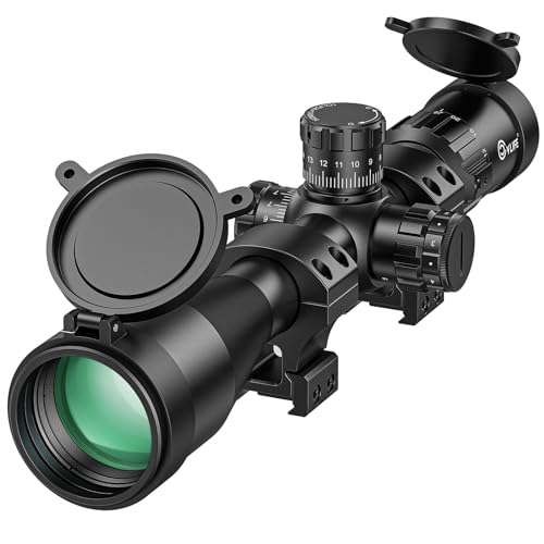 CVLIFE BearPower 5-25x50 FFP Rifle Scope - First Focal Plane Scope with MOA Illuminated Reticle, Zero Stop, Parallax Adjustment, Scope Rings - Long Range Hunting Scope 30mm Tube