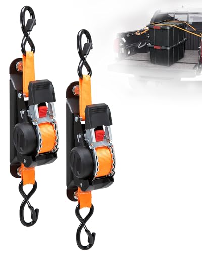 Retractable Ratchet Straps for Tacoma & Tundra Bed Anchors