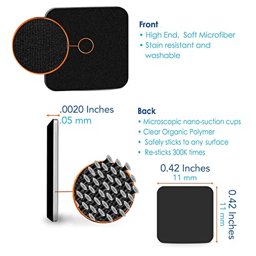 Webcam Cover Black 6 Pack, Nanotech Reusable Adhesive Protection And Security For Laptops, Smartphones, Tablets, Desktop - Works Safely On Any Electronics Surface - Protect Your Privacy #TOP2