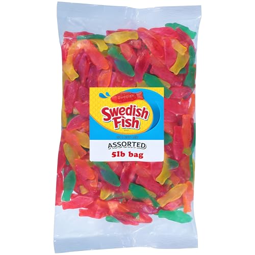 Image of SWEDISH FISH Assorted Soft & Chewy Gummy Candy, Bulk Candy, 5 lb