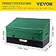 VEVOR 1013L Aufbewahrungsbox für Außenbereich 147x86x108cm Auflagenbox aus wasserdichter PE-Plane Gartentruhe Kissenbox Aufbewahrungsbehälter Gartenbox Ideal für Pools Höfe Gärten,Garagen,Grün&Schwarz
