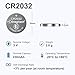 Enegitech CR2032 Lithium Coin Batteries Button 2032 3V Recommended for Use in Key Fobs, Watches, Door sensors, Calculators, Remote Controls, Thermometers, Key Finder GPS Compatible (6-Pack)