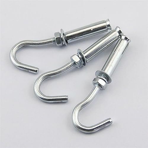 TANGMENGXI Concrete Wall Hook, 304 Stainless Steel Expansion Hook, Heavy Duty Concrete Hook, Open Cup Hook, Expansion Bolts for Concrete Wall (M6-6PCS)