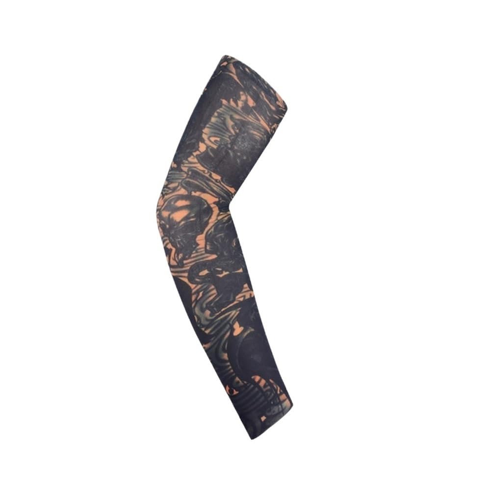 1 x Unisex-Sommer-Tattoo-Armstulpen für Herren, Unisex, Damen, Sonnenschutz, Arm-T-Shirt, UV-Schutz, Hip-Hop, Punk, Slip-On-Tattoo, 12, 5 Stück, 12, One size
