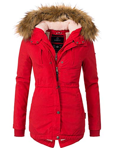 Preisvergleich Produktbild Marikoo Damen Mantel Wintermantel Winterparka Akira Rot Gr. XS