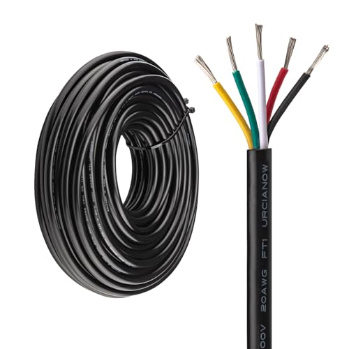 Câble UL2464 5 conducteurs 5x0,5mm² flexible en cuivre étamé 20m pour éclairage et robot de cuisine