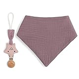 holzclips schnullerketten Perfektes Geschenk für Neugeborene Der Schnullerbandhalter eignet sich hervorragend für die Registrierung Ihres Babys oder für eine perfekte Baby-Dusche oder für eine neue Mutter. Schnullerkette Kette ist 22 cm lang,Gewicht 80g ，Lätzchen Dreieckstuch，Gewicht 20g