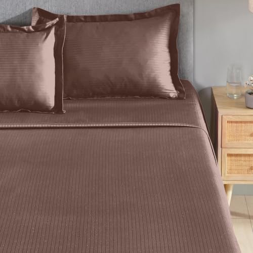 Image of myTrident Bedsheet for Double Bed King Size | 108 inch x 108 inch | Biscotti