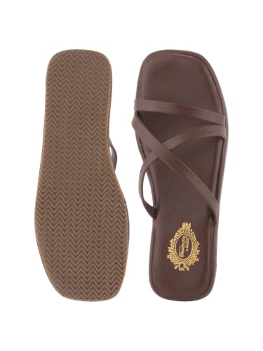 Image of Shoetopia Women's Flat Slide Sandals | Cushioned Comfort Cross Strap Slip-On Casual Slippers | Lightweight Everyday Fashion Footwear
