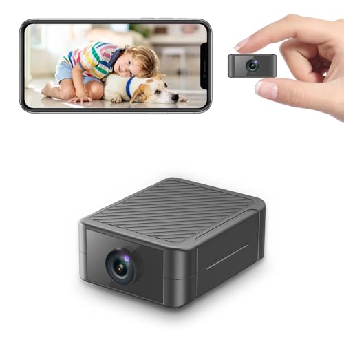 Liretope Mini Camara Espia, Camara Vigilancia WiFi Interior 4K Ultra HD con Batería Recargable (4H), Almacenamiento SD/Nube, Detección de Movimiento, App Móvil, Alertas en Tiempo Real