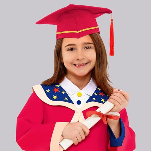 Image of Kindergarten 2025 Graduation Cap and Gown Tassel Sets with Charm 2PCS Graduations Stoles for Kids Grad Party Clothes
