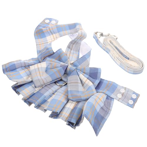 OUNONA ウサギの鎖 ねずみ 動物 小型犬用ドッグハーネス チワワ 犬用ハーネス ケージ 豚のハーネス 豚の鎖 子犬用 ペット ロープ 引く コッカー Sky-blue ポリエステル