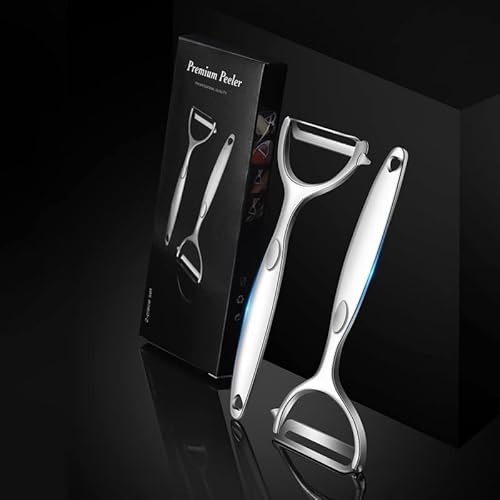 2Pcs Peelers Set, Vegetable Peelers,Stainless Potato Peelers For Kitchen Use,Fruits Peeler,Pare Apples, Premium Metal Zinc Alloy Ludinghandle Sharp Blade With Straight Blade And Serrated Blade #TOP7