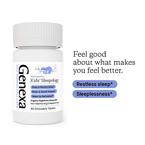 Genexa Sleepology For Children – 60 Tablets | Certified Organic & Non-Gmo, Melatonin-Free, Physician Formulated, Homeopathic | Sleep Aid For Children #TOP2