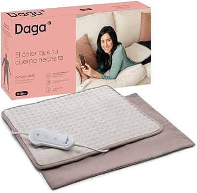 DAGA Almohadilla Térmica Confort Multi XL, Tecnología Intellisense, Suave Tejido, 3 Programas, 4 Temperaturas, 50 x 38 cm
