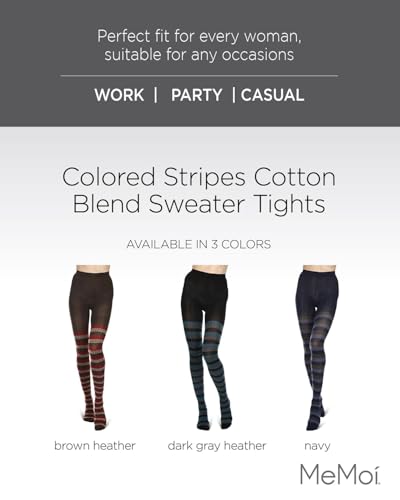 MeMoi Colored Stripes Cotton Blend Sweater Tights2