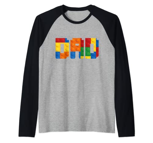 Papà Brick Builder Funny Blocks Master Builder Gift Maglietta per bambini Maglia con Maniche Raglan