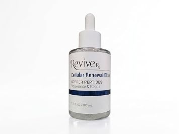 Cellular Renewal Elixir, Copper Peptide Serum for Face, Deep Hydrating and Skin Refreshing Formula, Daily Facial Care, 3.3 Fl Oz / 100 mL
