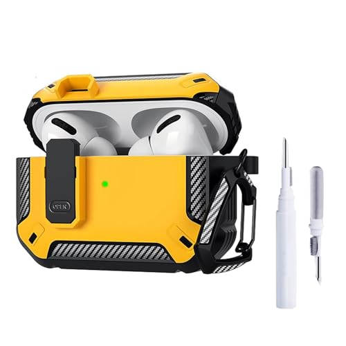 Image of YODI Case Cover for Airpods Pro|Pro 2|Airpods Pro 3|Airpods 4 Pouch, Silicone Cases with Cleaner Kit 360 Drop Protection,Shock-Resistant ((Bump-Yellow), Airpods 4)