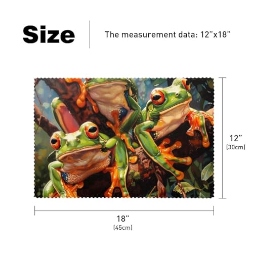 Set de table grenouille tropicale pour protéger les tables des brûlures - 6
