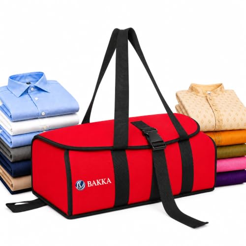 Bakka Istri Laundry Bag for Ironed Clothes, Wrinkle-less Suit & Saree, Wardrobe Organiser, Underbed Storage, Stylish Carry/Travel Bag, Name Card, Strong Water-resistant Washable Foldable, Set of 1
