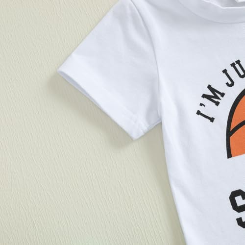 Toddler Infant Baby Boy Summer Outfit Basketball Print Short Sleeve T-Shirt Tops Shorts Set Game Day Sports Clothes4