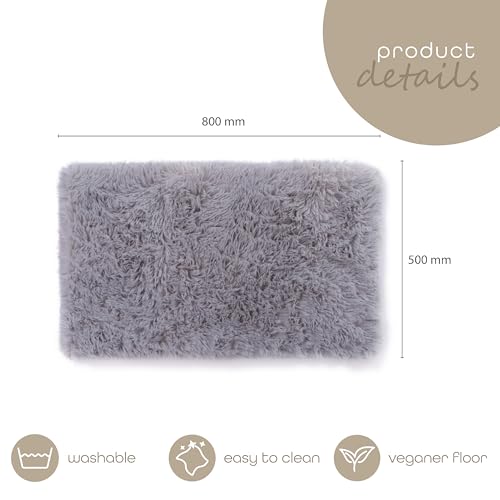 Paco Home Hundebett Katzenbett Flauschig Hundekissen Donut Hundedecke Hund Katze Hundekörbchen Katzenkorb Waschbar, Farbe:Grau, Größe:50x80 cm