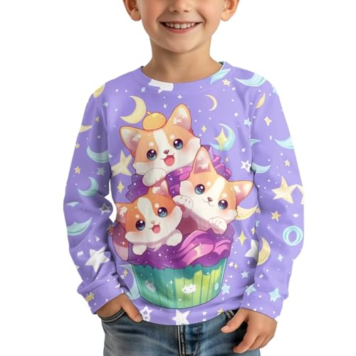 Image of Long Sleeve Shirts for Girls Winter Tops 3-16t Cartoon T Shirts for Fall Clothes