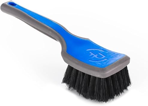 Detail Factory - ProGrip Interior Scrub Brush - Soft Bristles - Rubber Grip for Maximum Stability and Comfort - Curved Head Profile for Improved Clearance - Avalanche