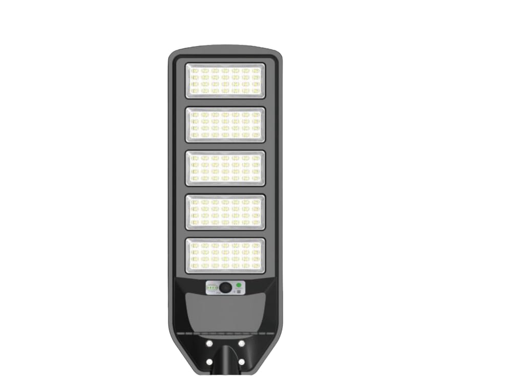 UNIVERSO J02-270W-F LAMPIONE STRADALE LED 270W EQUIVALENTI CON PANNELLO SOLARE FOTOVOLTAICO E SENSORE DI MOVIMENTO IP65 2700 LUMEN