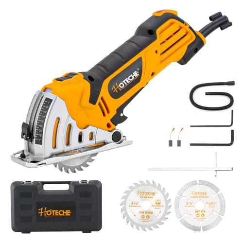 Hoteche 3-3/8-Inch Mini Circular Saw, 500W Compact Electric Circular Saw