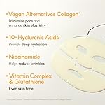 THE FACE SHOP Vita-Toning Vegan Collagen Face Mask, Korean Glass Skin Essential, Hydrogel Mask for Moisturizing & Skin Elasticity, Improves Uneven Tone, 4EA - Image 5