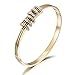 Produktbild WISTIC CZ Armband für Frauen Mädchen Cross Line Parallel CZ Kreis Armband italienischen Stil Schnalle Stulpearmband Silber Gold Rose Gold Plated Edelstahl Armband