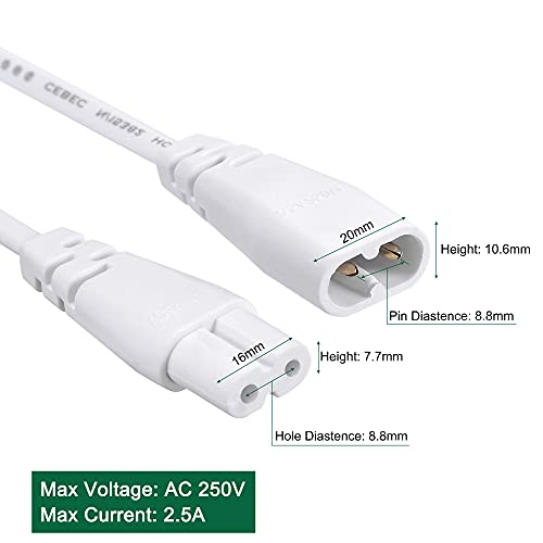 Cable conector macho a hembra para tubo LED T5 50cm pack 4 miniatura 3